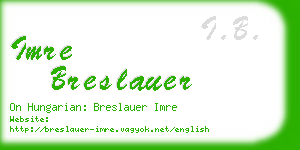 imre breslauer business card